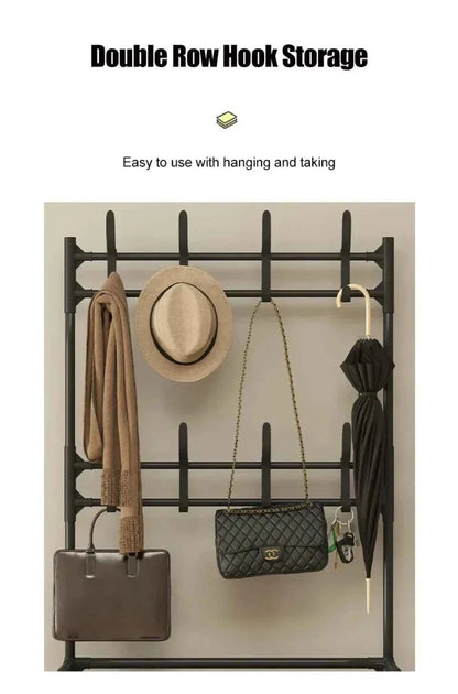 Multi-Layer Shoe and Hat Rack - Stylish Freestanding Organizer for Entryway and Bedroom - Flexivo