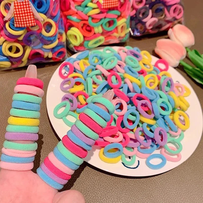 Nylon Mini Elastic Hair Ties, Assorted Packs