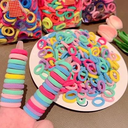 Nylon Mini Elastic Hair Ties, Assorted Packs