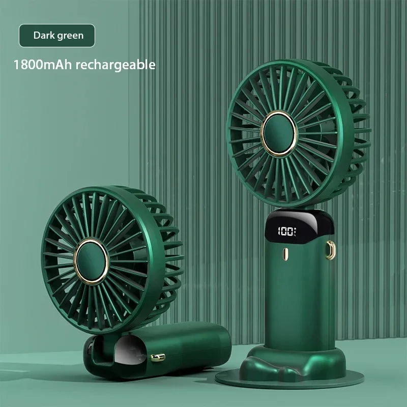 5-Speed Rechargeable Folding Handheld Fan