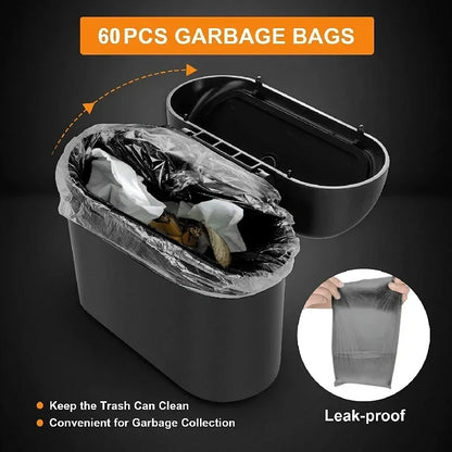 Mini Car Trash Can with Press-Open Lid