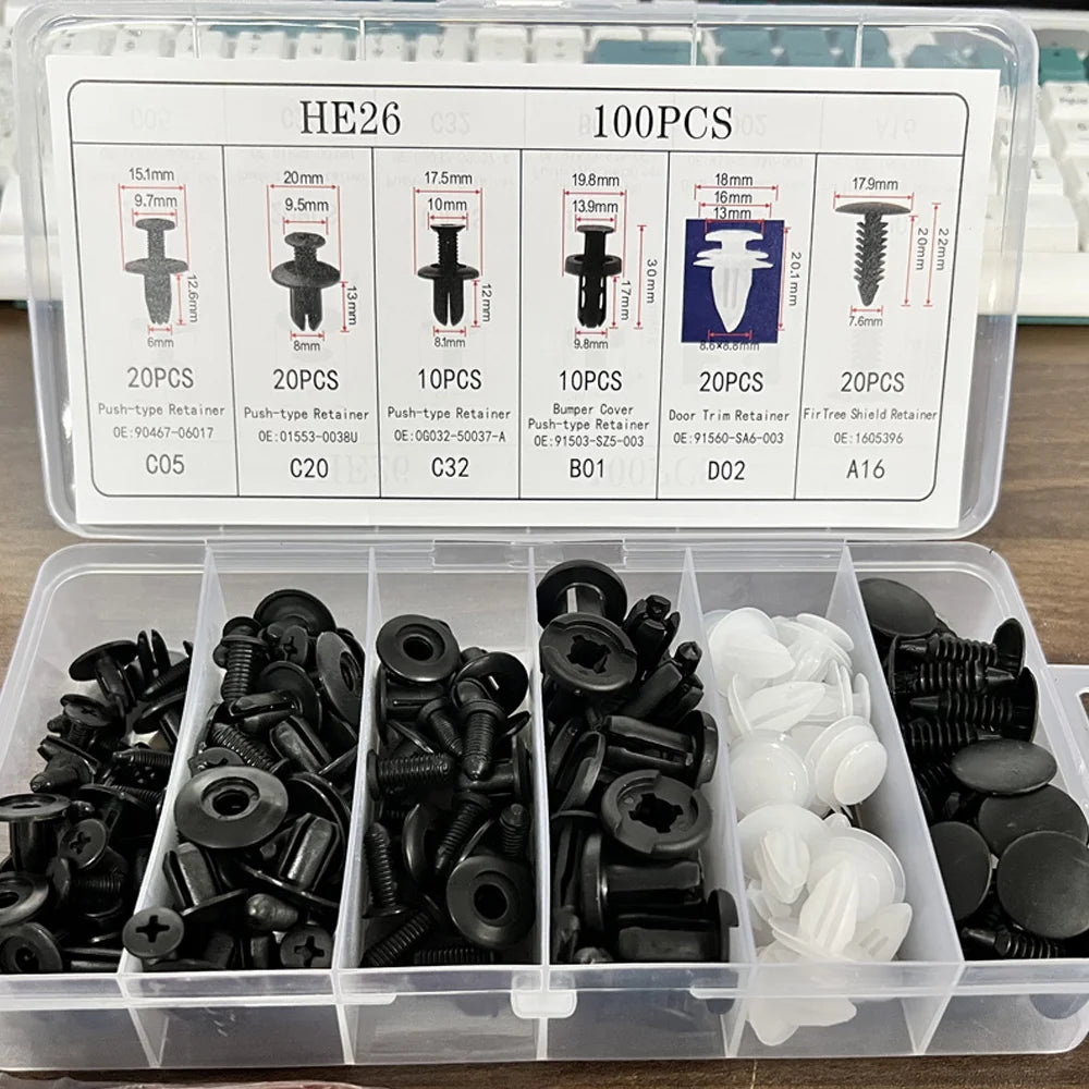 Car Trim Retainer Clips, 50 or 100 Pieces