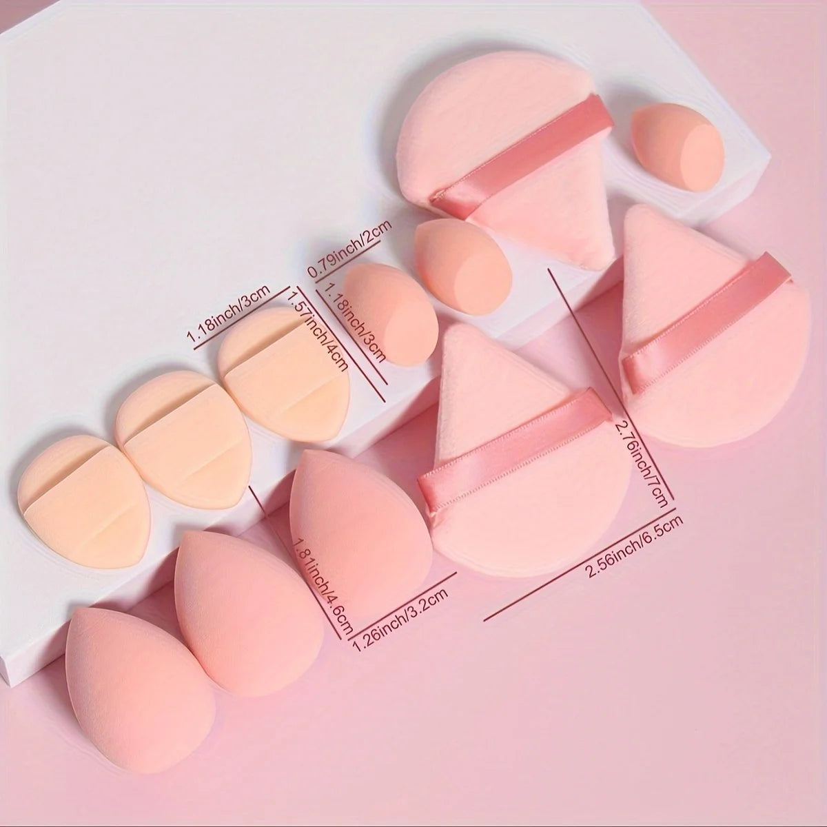 12-Piece Makeup Sponge & Powder Puff Set
