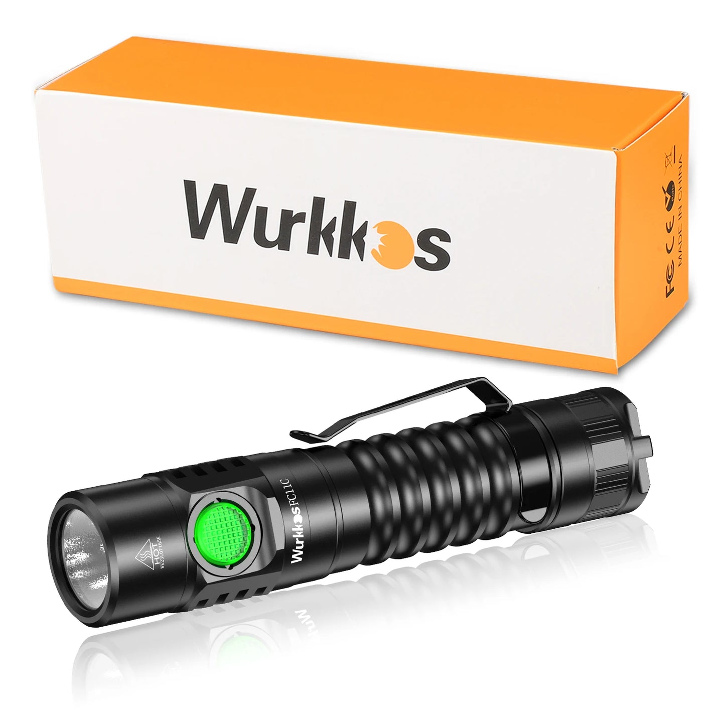 Wurkkos FC11C 519A EDC Flashlight — USB-C Rechargeable, IP68, Magnetic Tail