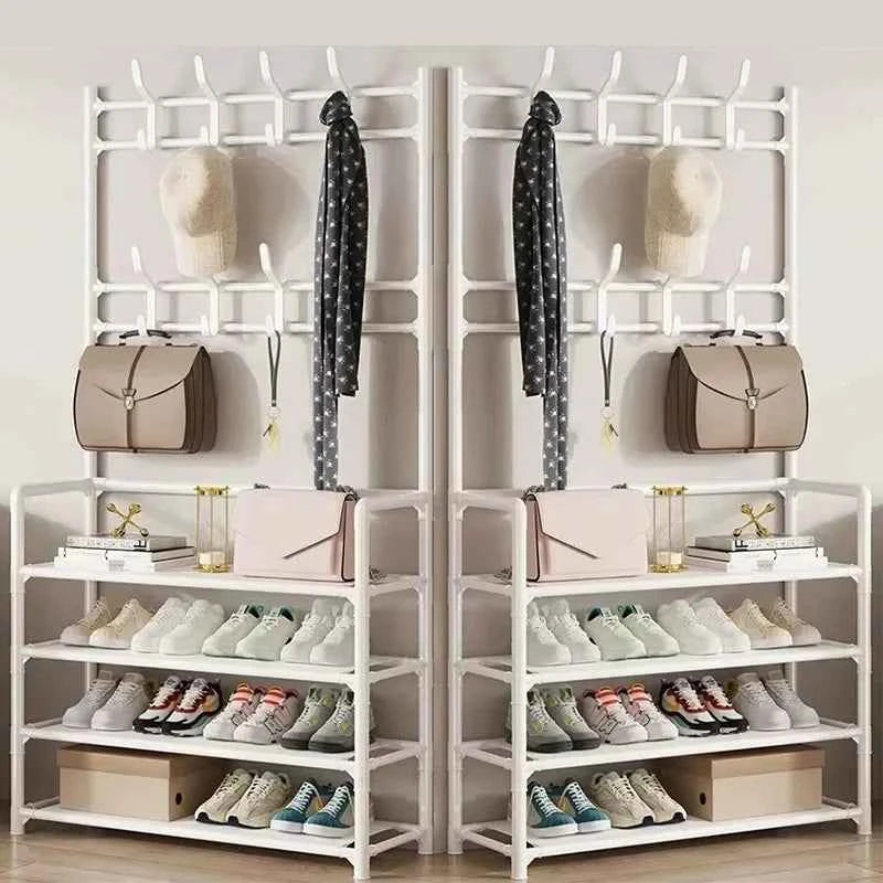 Multi-Layer Shoe and Hat Rack - Stylish Freestanding Organizer for Entryway and Bedroom - Flexivo