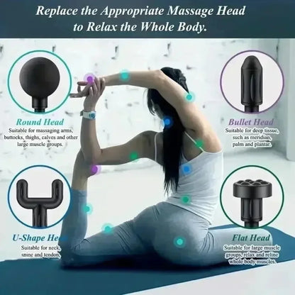 Mini USB Massage Gun - Portable Percussive Massager for Neck, Shoulders & Back