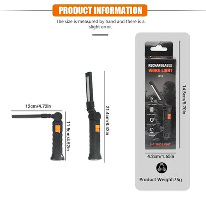 USB Rechargeable Magnetic LED Work Light