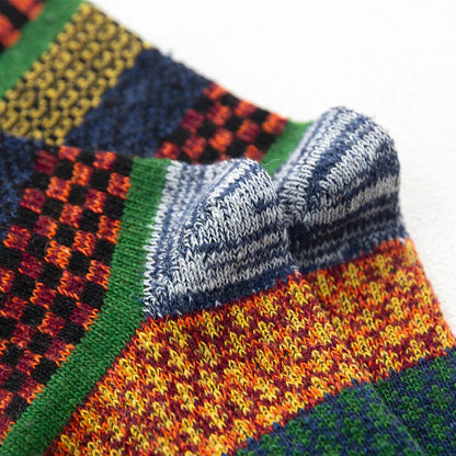 Men's Patterned Winter Crew Socks, 5 Pairs