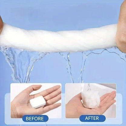 Disposable Compressed Towels - Thick Cotton Face & Beauty Cleansing Towels for Travel (14/28/42 Pack)