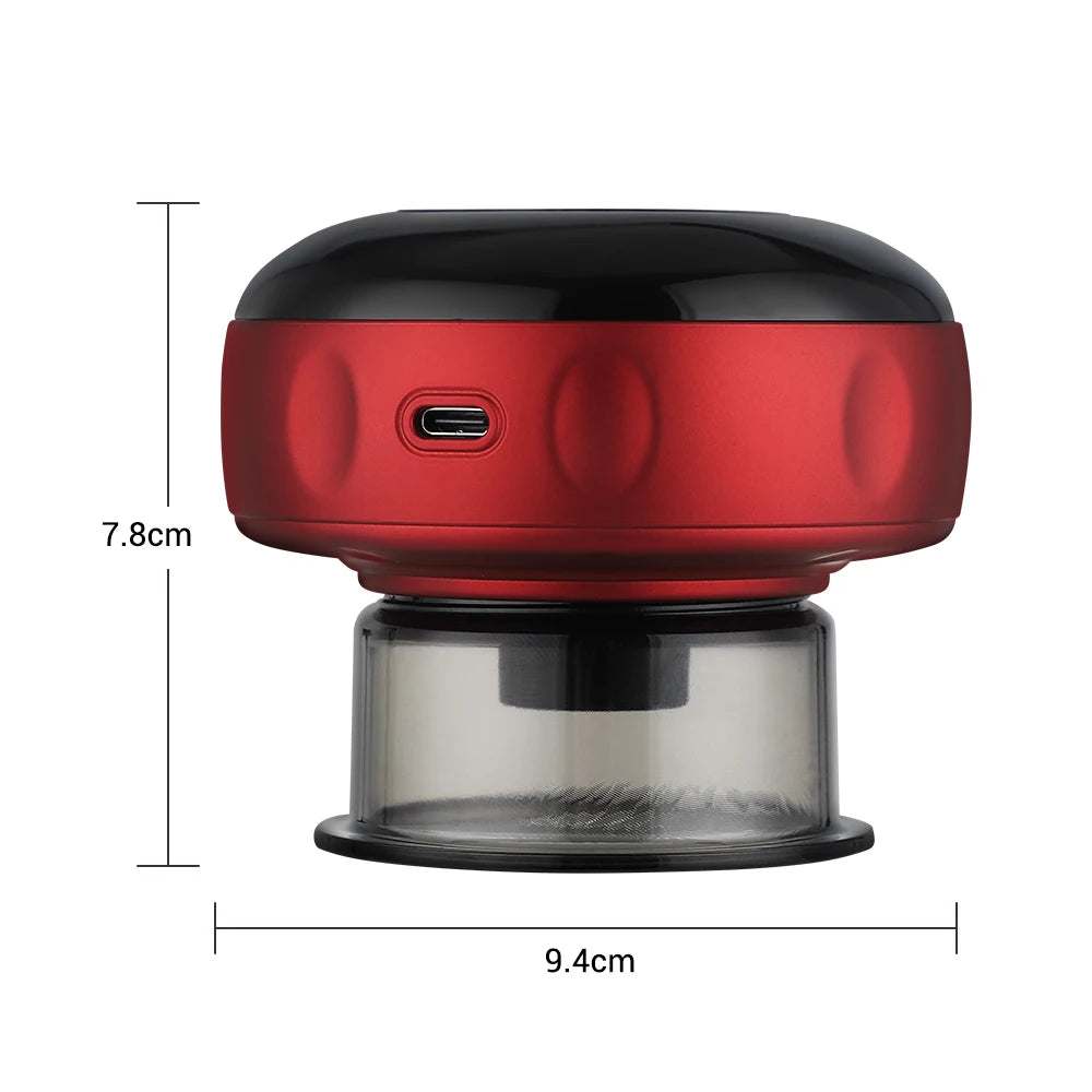 Smart Electric Cupping Device for Vacuum Therapy, Guasha Scraping & Red Light Heating - Flexivo