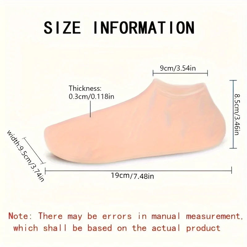 Silicone Gel Moisturizing Foot Socks - Dry & Cracked Heel Repair, Pedicure Care (1 Pair)