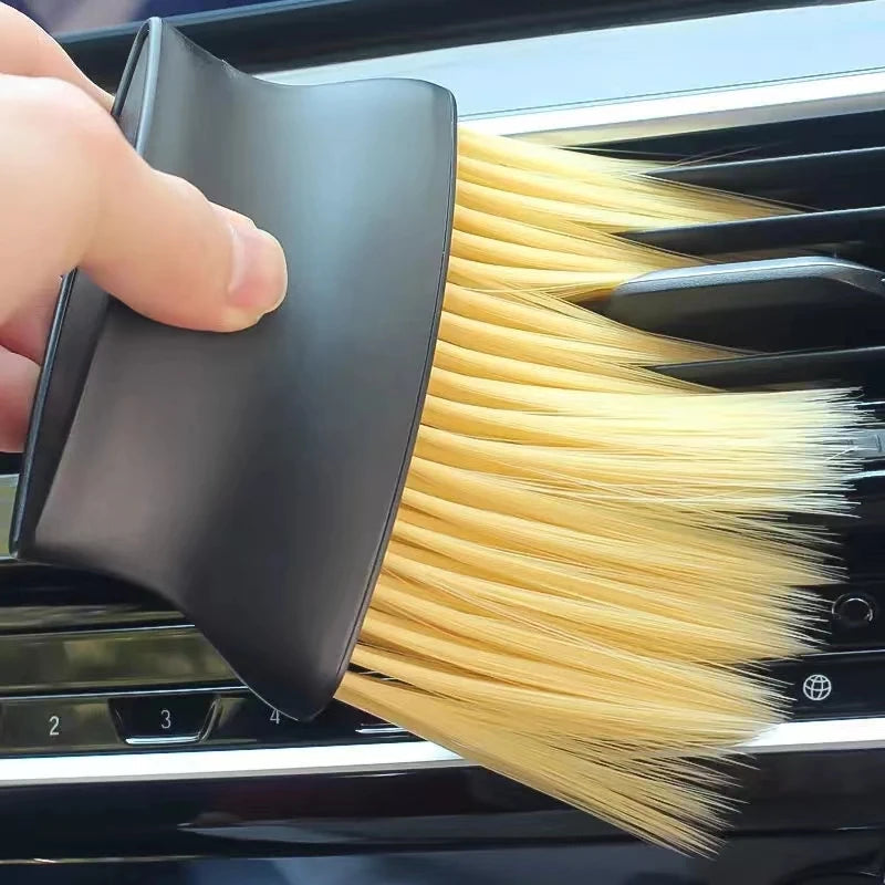 Car Interior Detail Brush with Soft Nylon Bristles