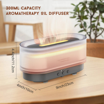 Sejoy Flame Aroma Diffuser - Essential Oil Humidifier with LED Light for Home