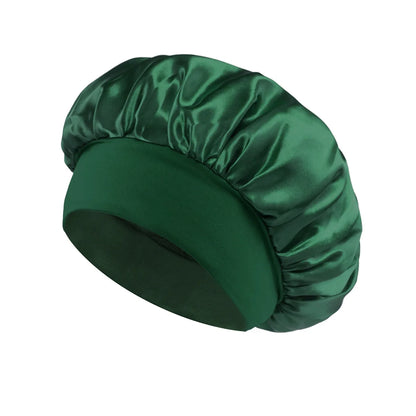 Satin Sleep Bonnet with Wide Elastic Band
