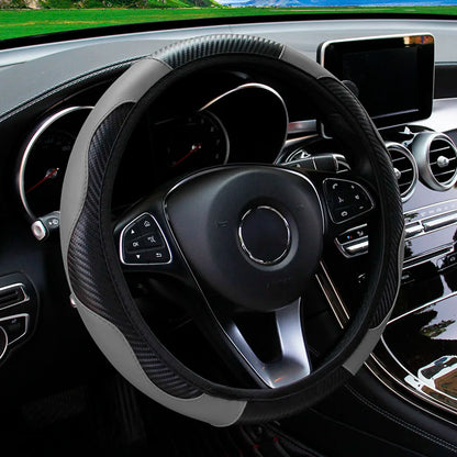 PU Steering Wheel Cover for 14.5–15 in Wheels