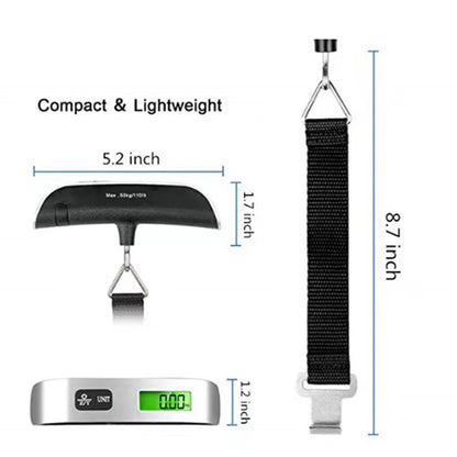 Digital Luggage Scale, 110 lb Capacity with LCD Display