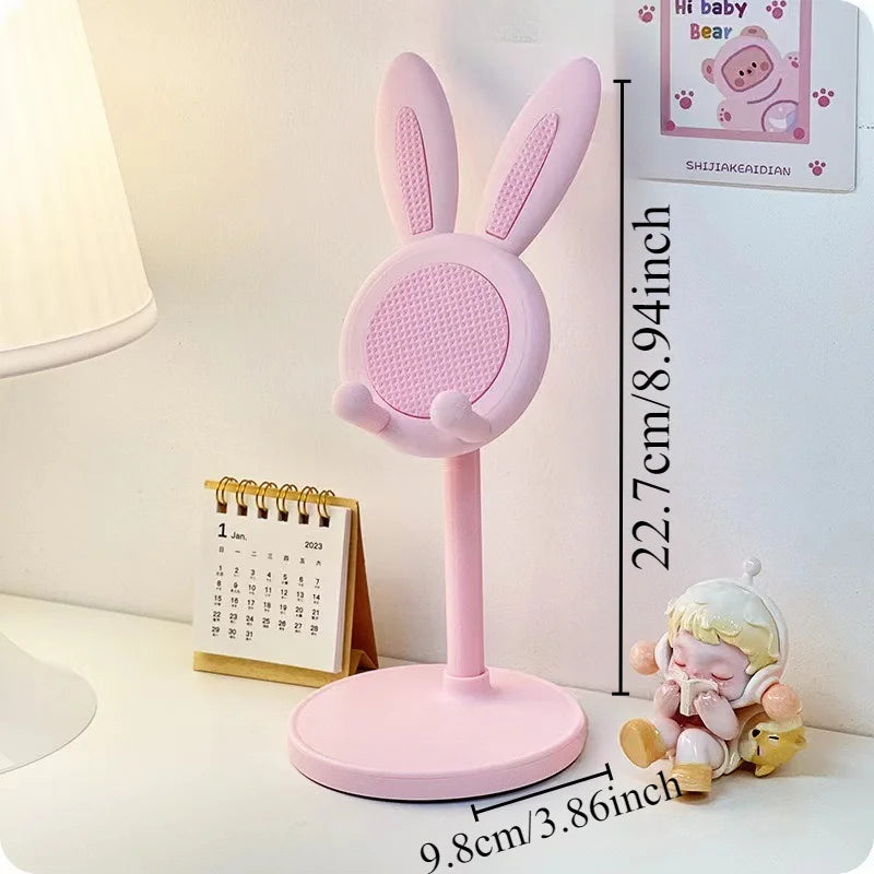 Height-Adjustable Rotatable Rabbit Phone Stand