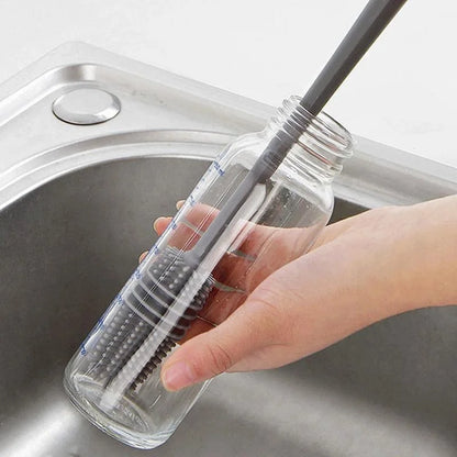 Long-Handle Silicone Bottle & Cup Cleaning Brush