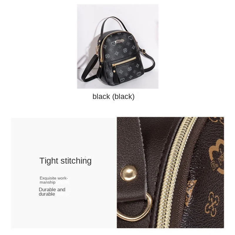 Women's Flower Mini Backpack – Cute PU Leather School Bag