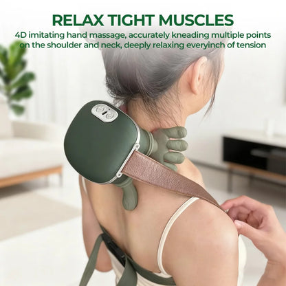 4D Kneading Neck & Shoulder Massager Shawl - Wireless Bionic Finger Massage