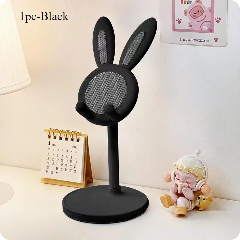 Height-Adjustable Rotatable Rabbit Phone Stand