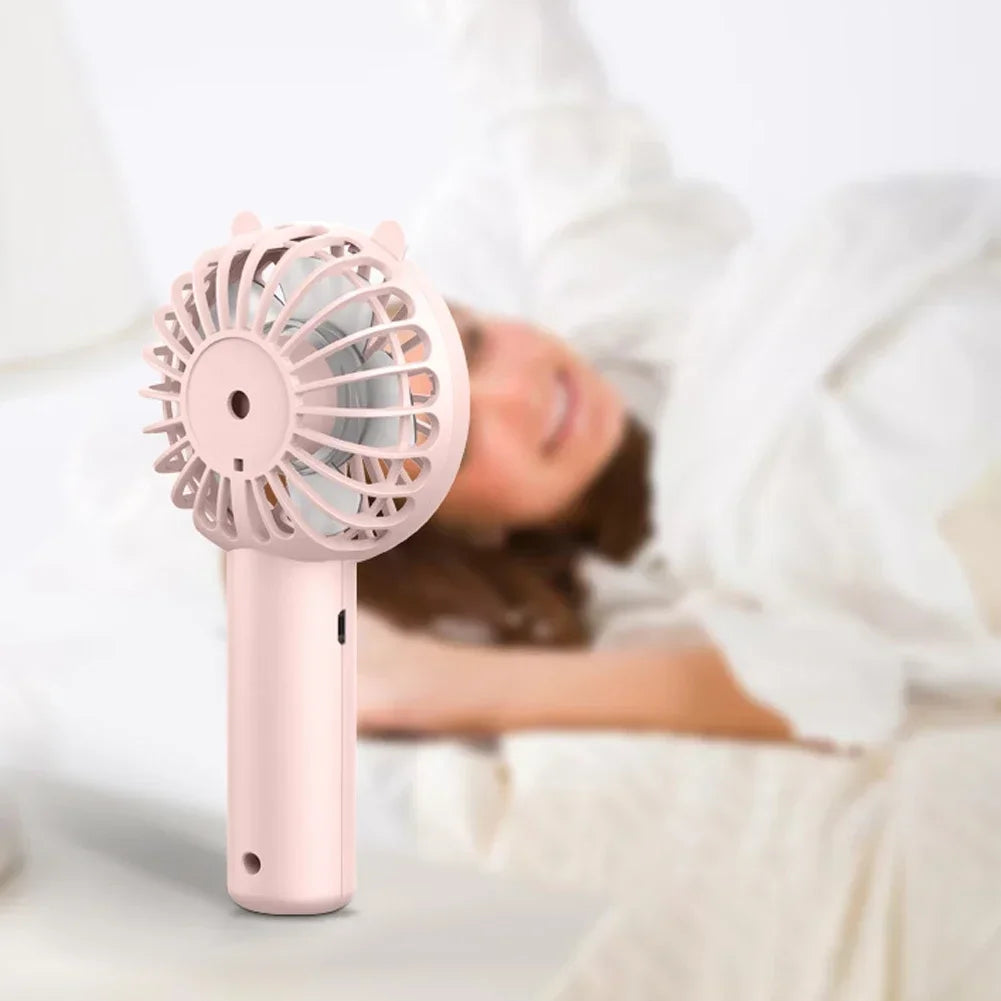 Portable USB Rechargeable Handheld Mini Fan – Quiet Cooling, 300mAh