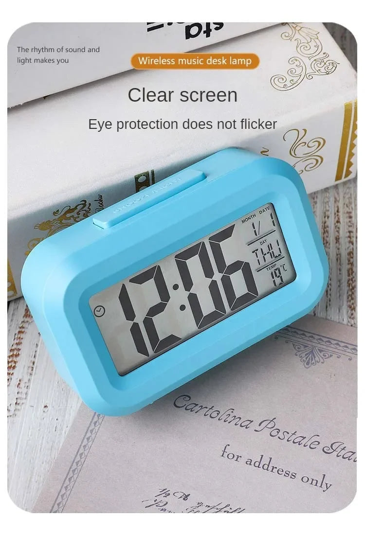 LED Digital Alarm Clock with Temperature & Date Display