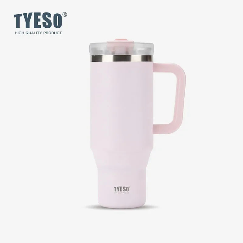 Vacuum Insulated Travel Mug with Straw & Handle for Ultimate Convenience - Flexivo