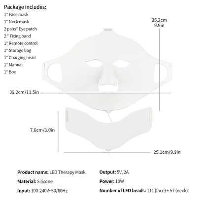 7-Color LED Light Therapy Face Mask - Silicone Skin Care Beauty Device for Home Use