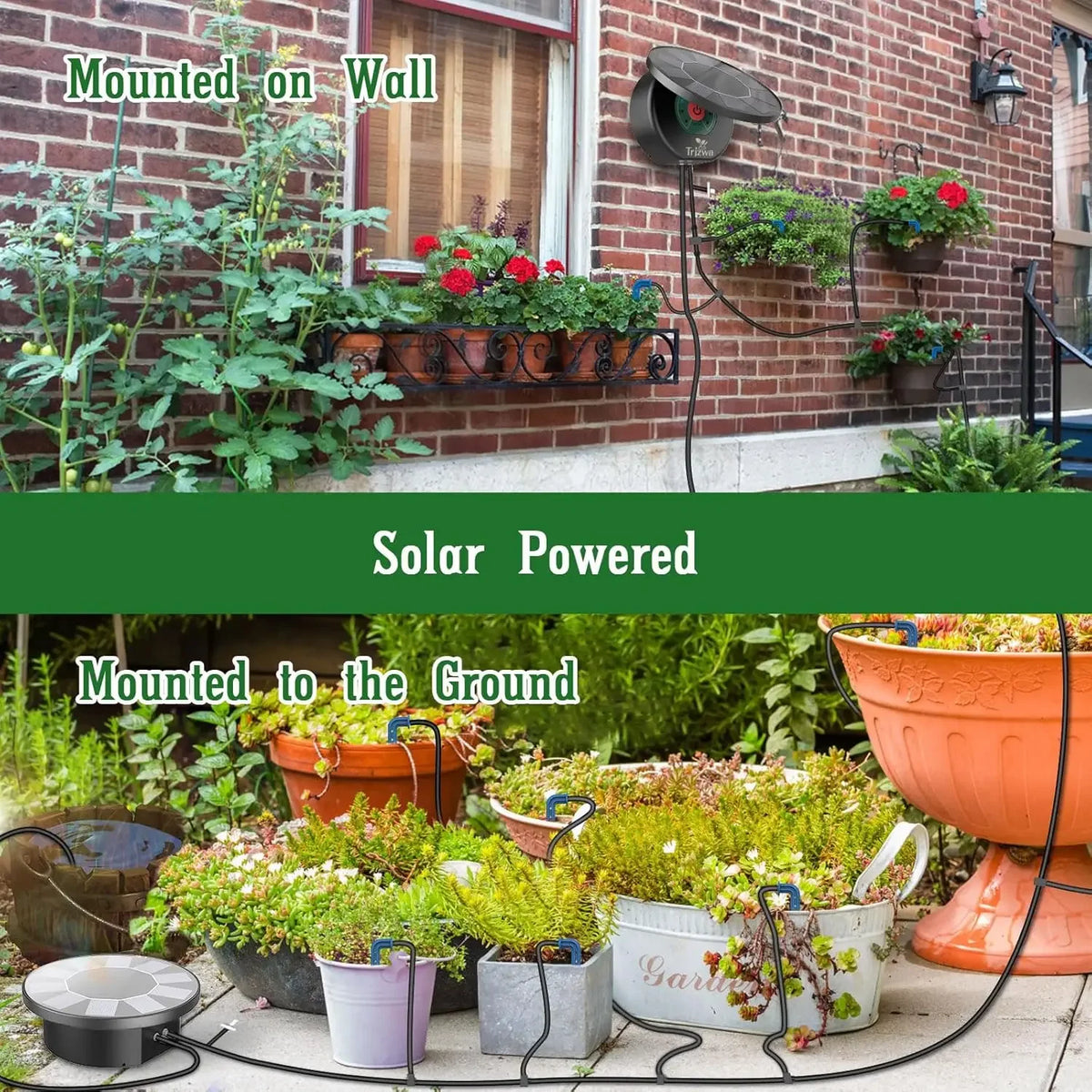 Solar Drip Irrigation Kit with Programmable Timer