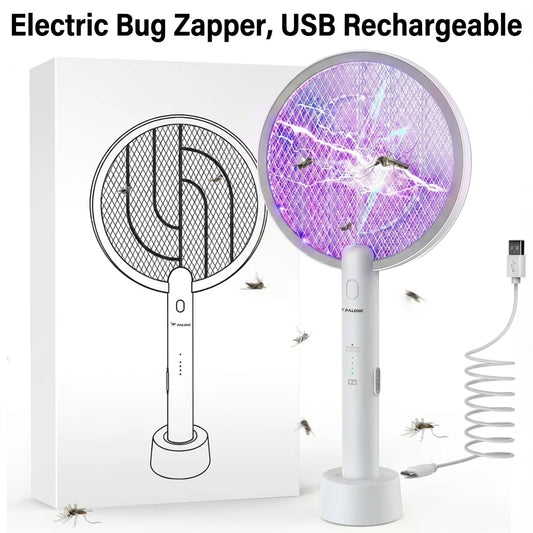Rechargeable Electric Insect Swatter with Charging Dock