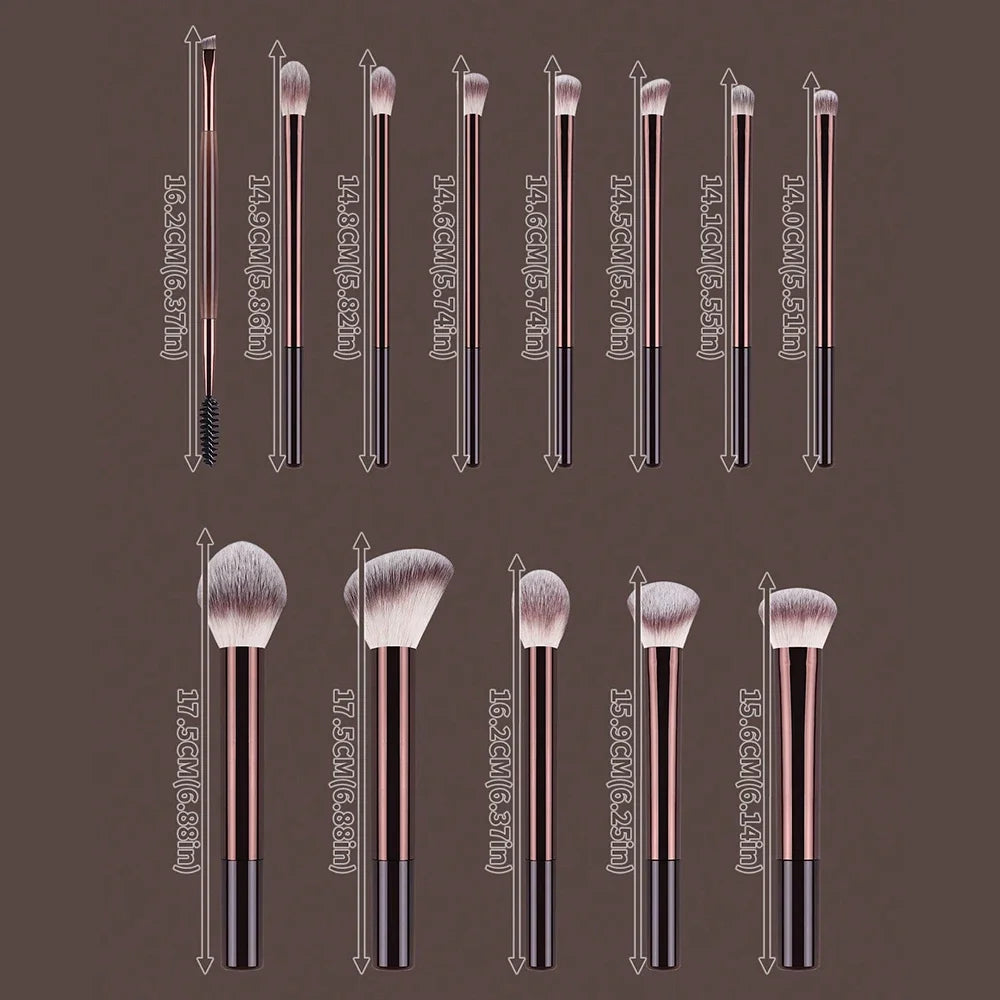 Kabuki Makeup Brush Set – 13 & 14 Piece Professional Blending Kit