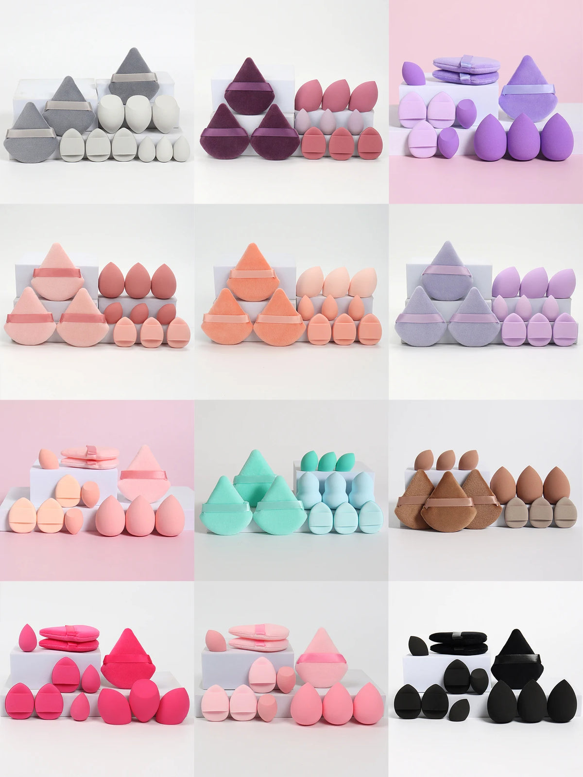 12-Piece Makeup Sponge & Powder Puff Set
