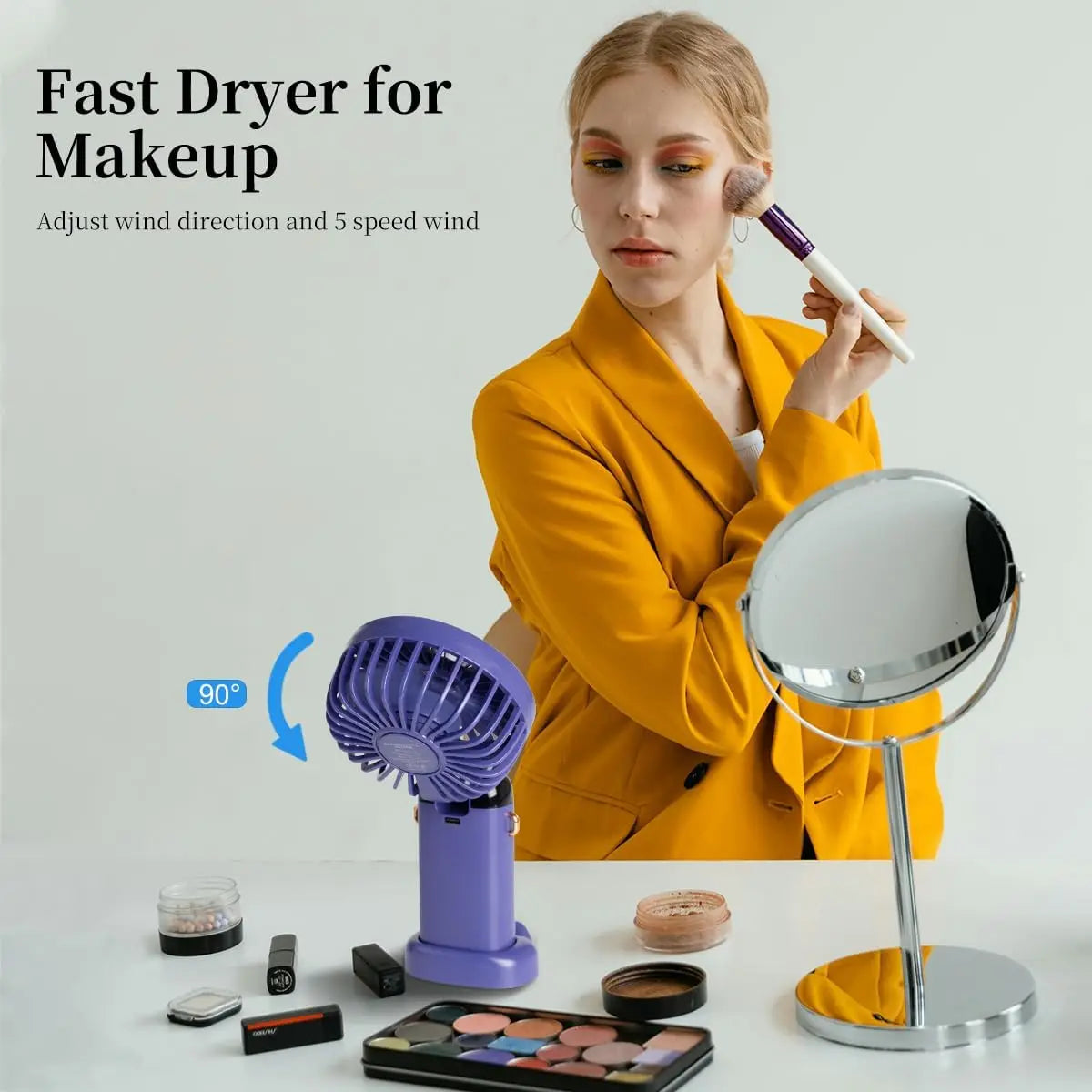 Portable Fan with LED Display & 3200mAh Battery
