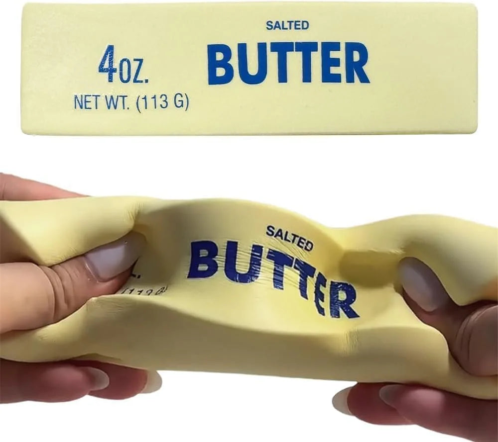 Slow-Rising Butter Stick Squeeze Stress Ball – Foam Fidget Toy