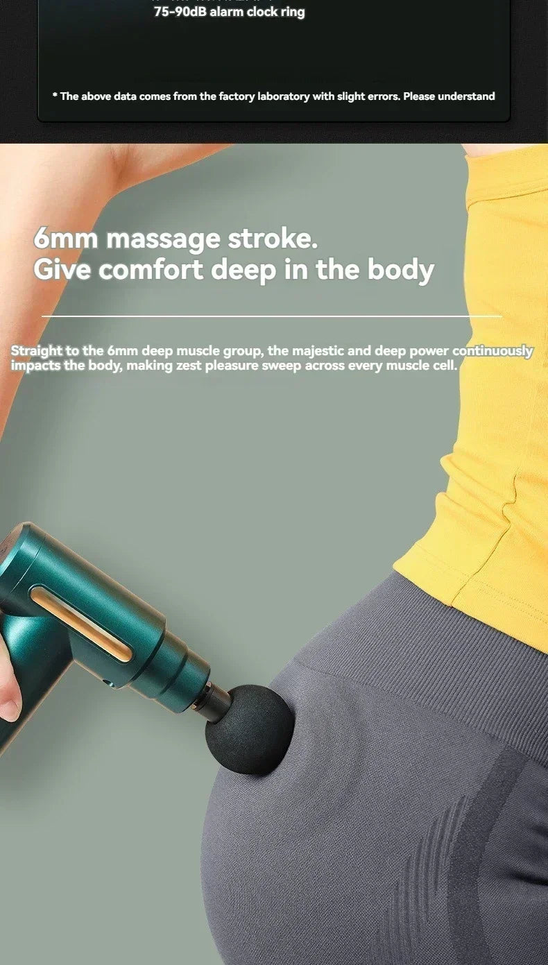 Mini USB Massage Gun - Portable Percussive Massager for Neck, Shoulders & Back