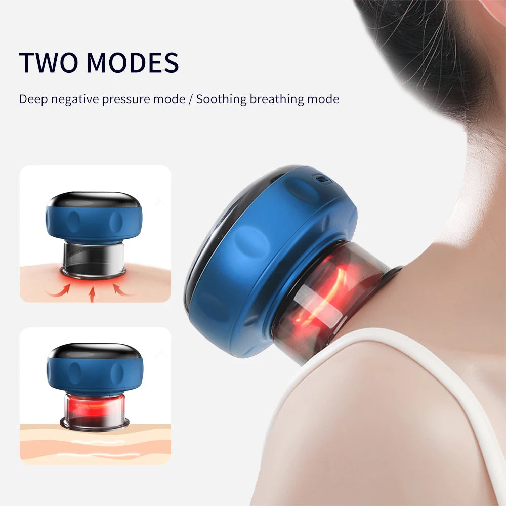 Smart Electric Cupping Device for Vacuum Therapy, Guasha Scraping & Red Light Heating - Flexivo