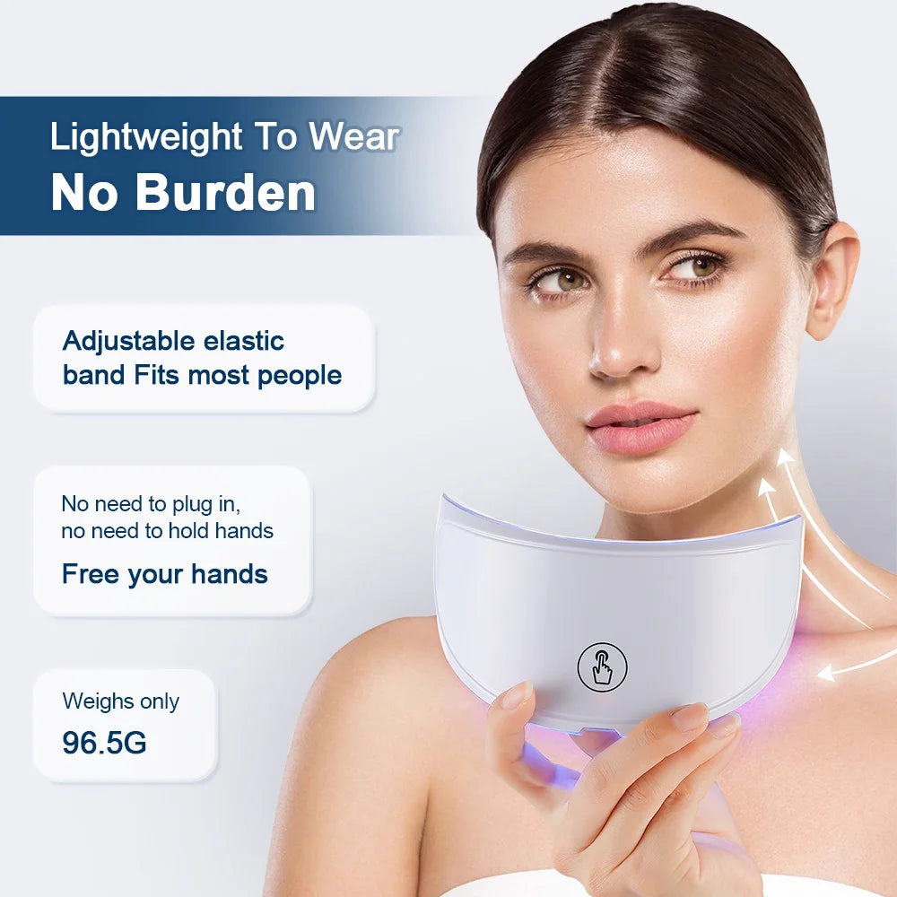 LED Neck Beauty Mask — 7-Color Photon Therapy for Anti-Wrinkle & Skin Tightening - Flexivo