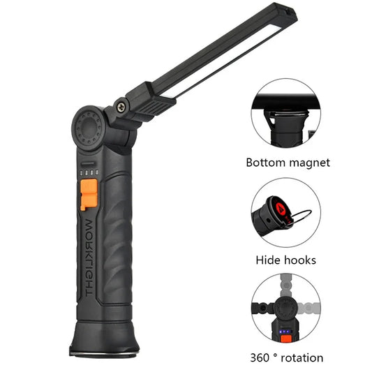 USB Rechargeable Magnetic LED Work Light