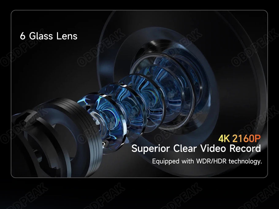 4K WiFi 3-Channel Dash Cam - 11.26" Rearview Mirror with Front, Rear & Interior Cameras