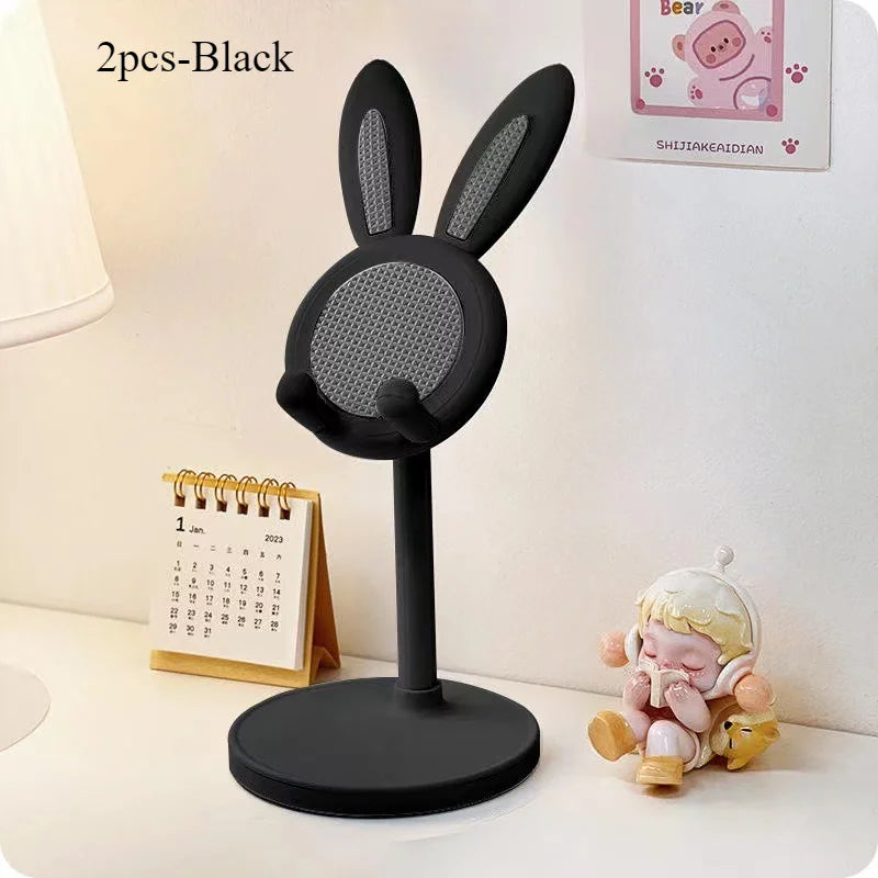 Height-Adjustable Rotatable Rabbit Phone Stand