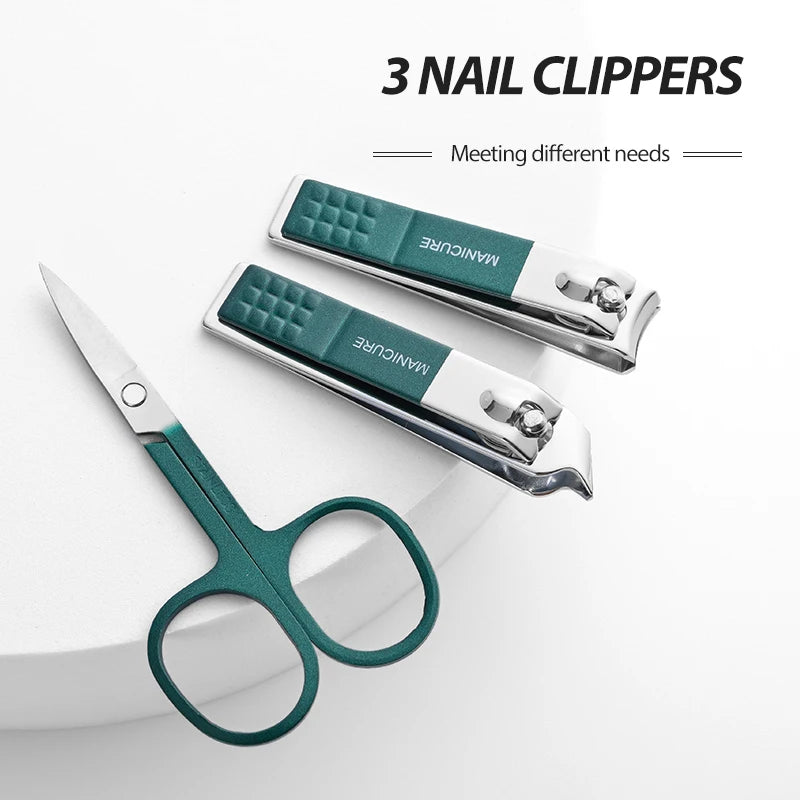 Stainless Steel Nail Clipper Set - 6-Piece Manicure & Pedicure Kit