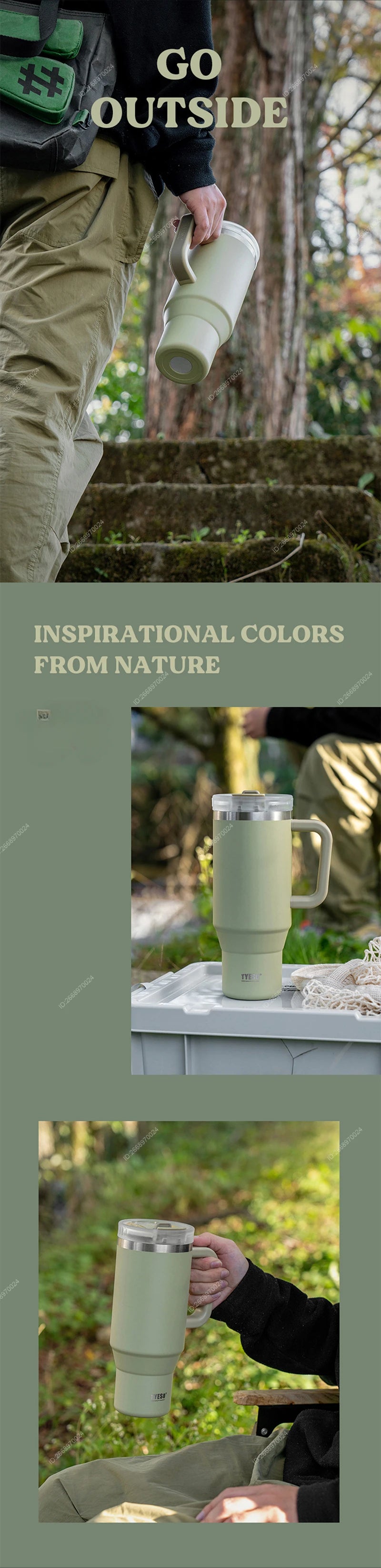 Vacuum Insulated Travel Mug with Straw & Handle for Ultimate Convenience - Flexivo