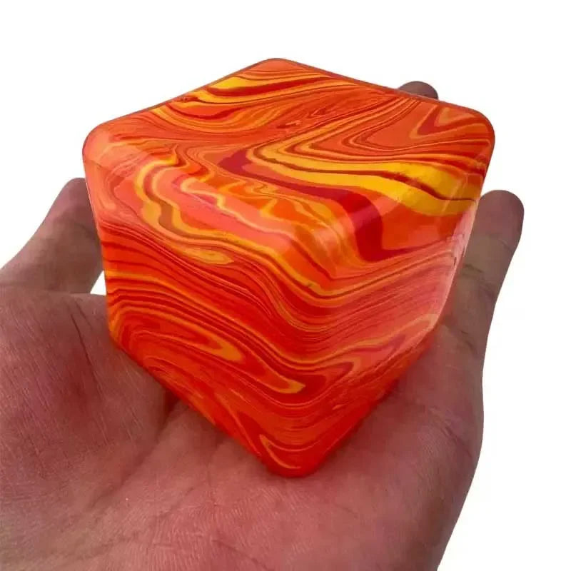 Sensory Stress Relief Cube — Squishy Gel-Filled Ball