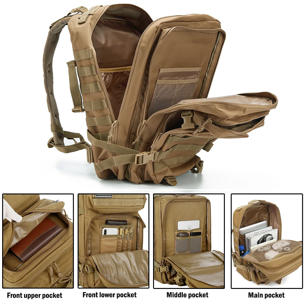 45L Tactical Backpack – Molle Hiking & Camping Pack