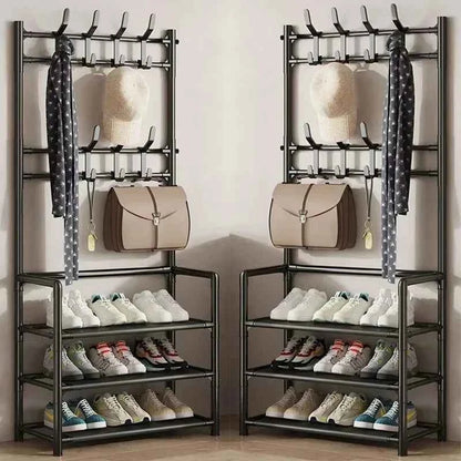 Multi-Layer Shoe and Hat Rack - Stylish Freestanding Organizer for Entryway and Bedroom - Flexivo
