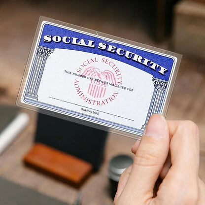Premium Social Security Card Holder – Waterproof PVC Protector