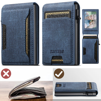 Faux Leather Card Holder Wallet – Holds Up to 12 Cards