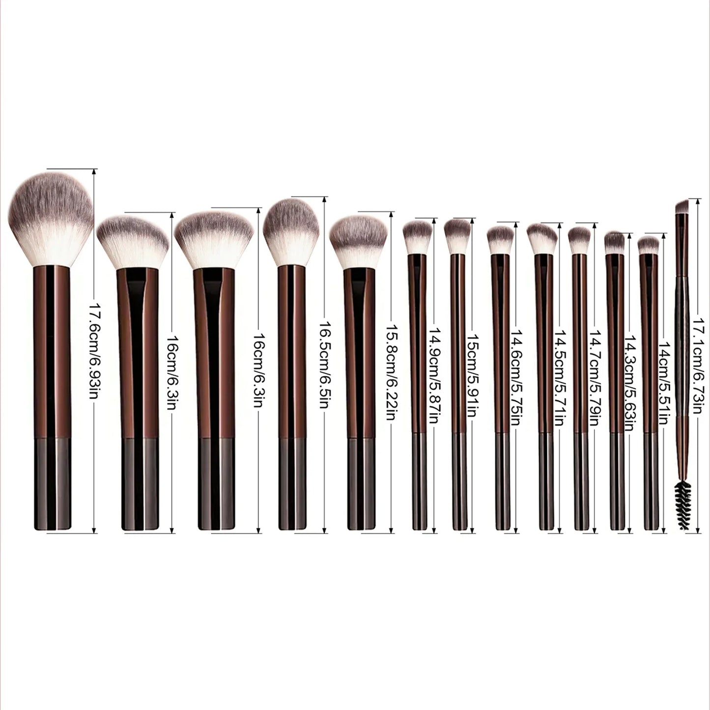 Kabuki Makeup Brush Set – 13 & 14 Piece Professional Blending Kit