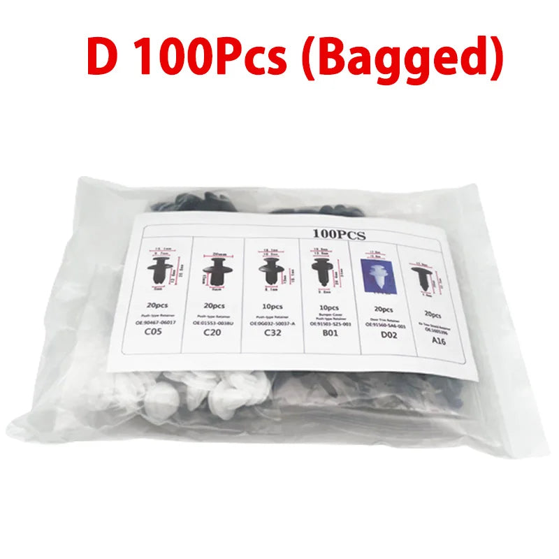 Car Trim Retainer Clips, 50 or 100 Pieces